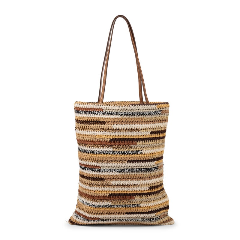 MIU MIU, STRIPED CROCHETED TOTE BAG - 3