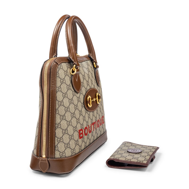 GUCCI, "BOUTIQUE" 1955 HORSEBIT BAG & PASSPORT HOLDER - 2