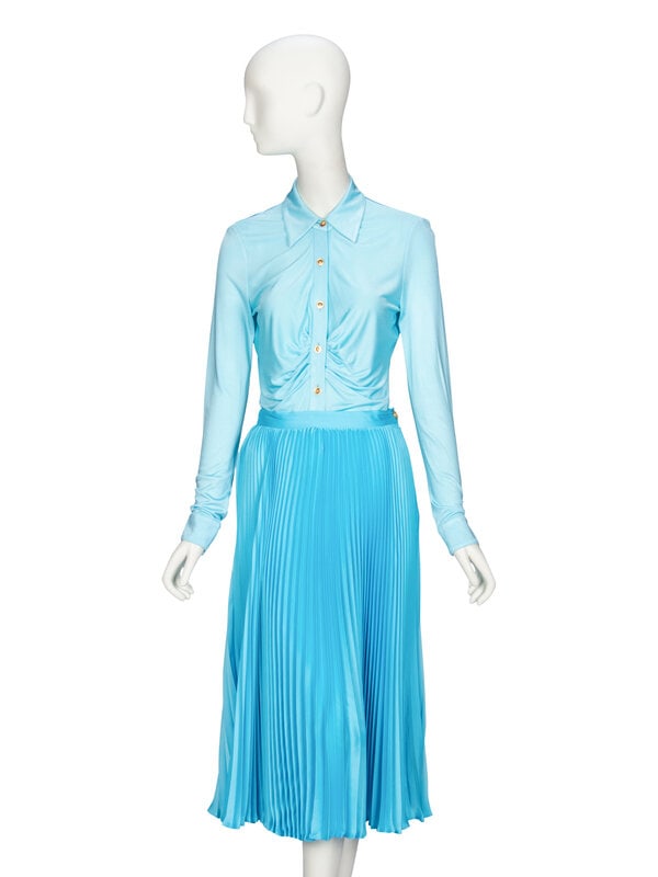 VERSACE, LIGHT BLUE SKIRT ENSEMBLE - 2