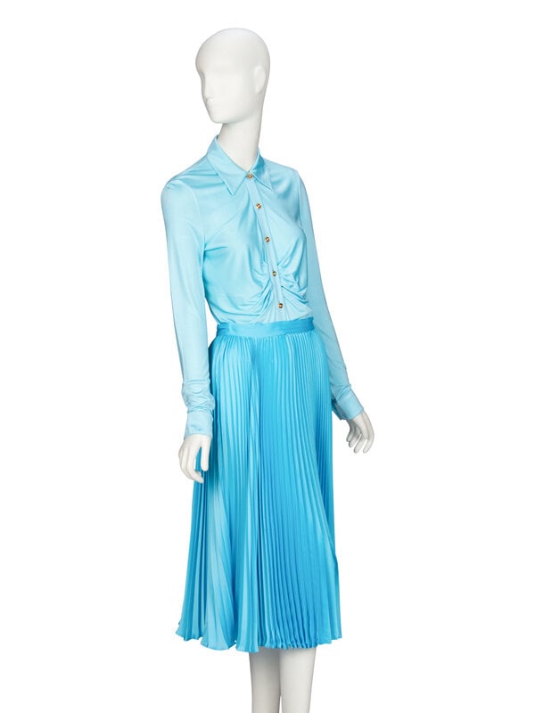 VERSACE, LIGHT BLUE SKIRT ENSEMBLE - 3
