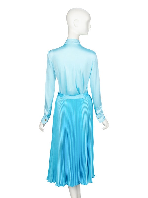VERSACE, LIGHT BLUE SKIRT ENSEMBLE - 4