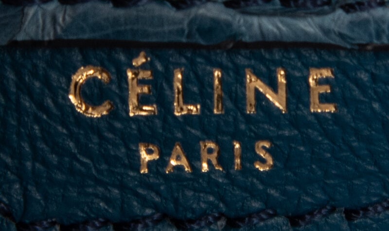 CELINE, BLUE PYTHON LUGGAGE BAG - 4