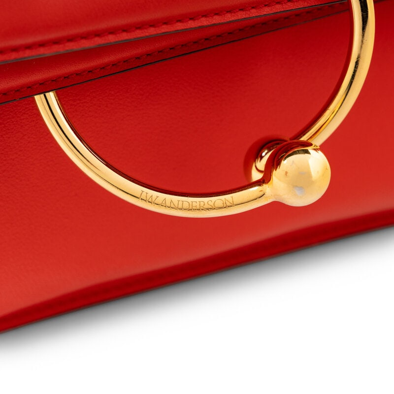 J.W. ANDERSON, RED LEATHER 'PIERCE' BAG - 4