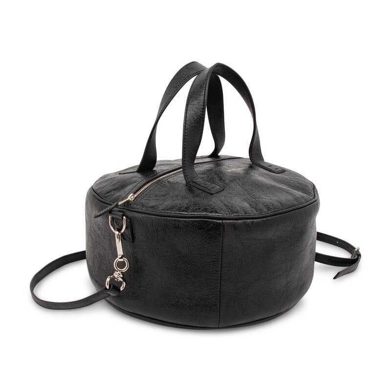 BALENCIAGA, AGED LEATHER CIRCLE BAG - 2