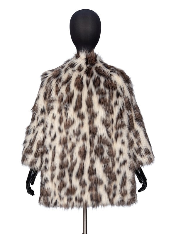 PRADA, SPOTTED FAUX FUR COAT - 3