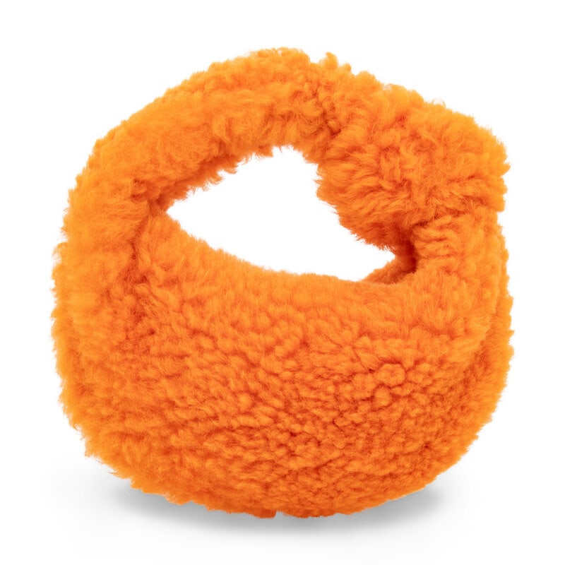 BOTTEGA VENETA, MINI JODIE IN ORANGE SHEARLING - 3