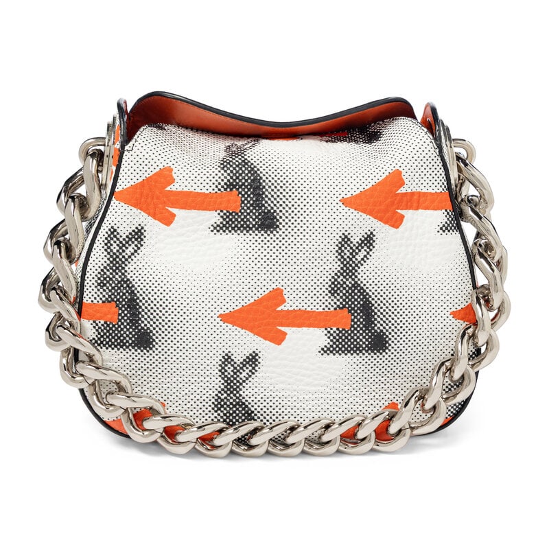 PRADA, BUNNY-ARROW PRINT LEATHER HANDBAG - 2