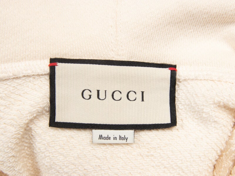 GUCCI, EMBELLISHED LOGO HOODIE - 4