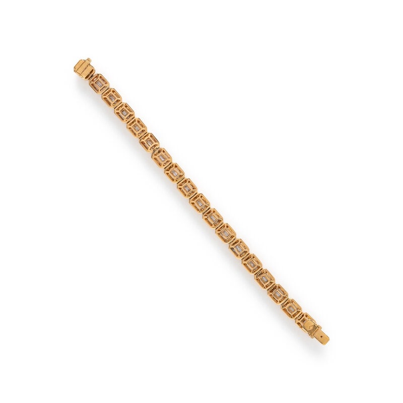 ROSE GOLD AND DIAMOND BRACELET AND EARRINGS - 3