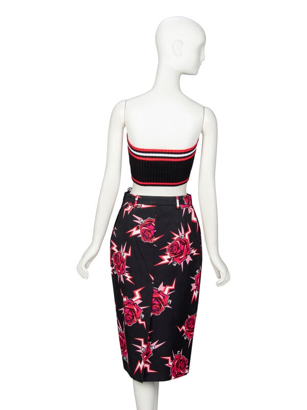 PRADA, KNIT BANDEAU & PRINTED SKIRT - 2