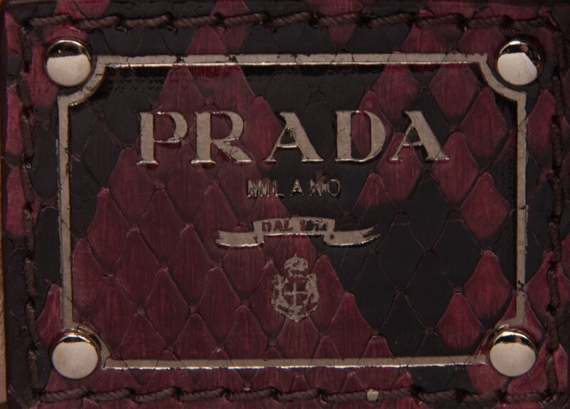 PRADA, PURPLE FOX FUR BAG & PINK WALLET - 4