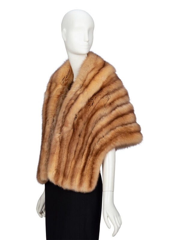 CARMEN MARC VALVO, GOLDEN SABLE SHAWL - 2