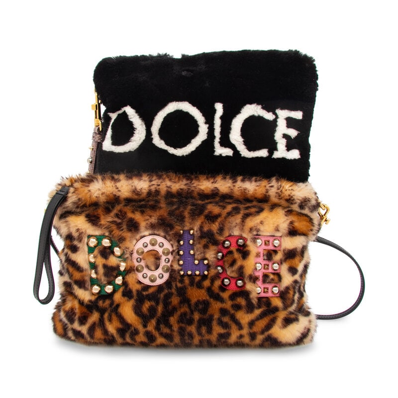 DOLCE & GABBANA, TWO FUR BAGS - 4