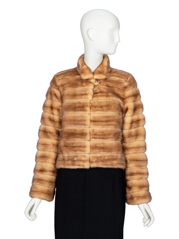 DENNIS BASSO, BLONDE MINK FUR JACKET (1 of 4)