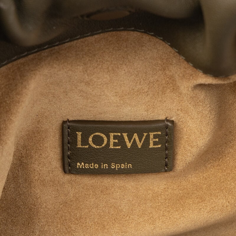 LOEWE, OLIVE FLAMENCO BAG - 4