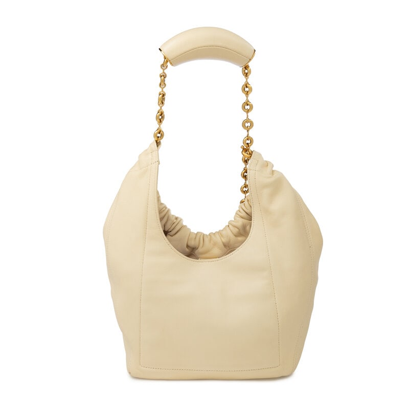 LOEWE, SQUEEZE BAG IN CREAM LEATHER - 3