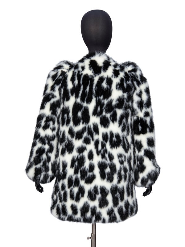 MARC JACOBS, SPOTTED FAUX FUR COAT - 3