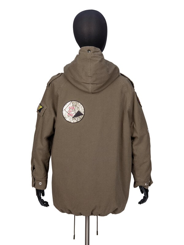 SAINT LAURENT, HOODED PARKA WITH PATCHES - 4