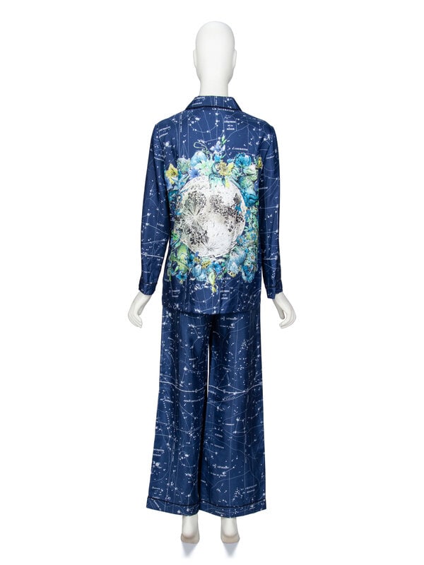 CHRISTIAN DIOR, ASTROLOGY-PRINT SILK TWILL PAJAMA ENSEMBLE - 3