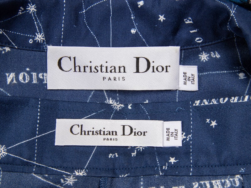 CHRISTIAN DIOR, ASTROLOGY-PRINT SILK TWILL PAJAMA ENSEMBLE - 4