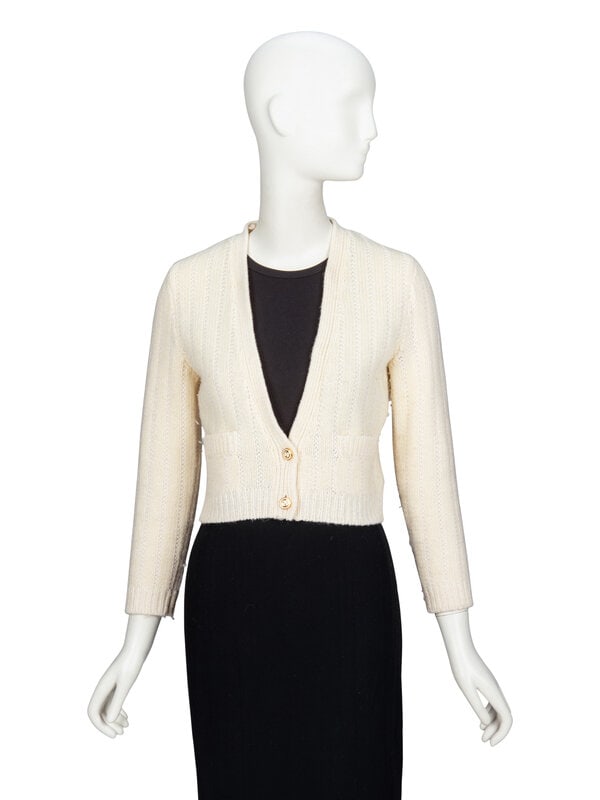 GUCCI, FAUX FUR-COLLAR CROPPED CARDGIAN - 3