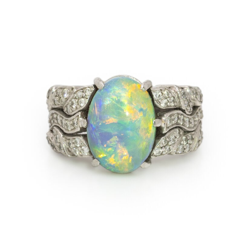 KAUFMANN DE SUISSE, OPAL AND DIAMOND RING (1 of 3)