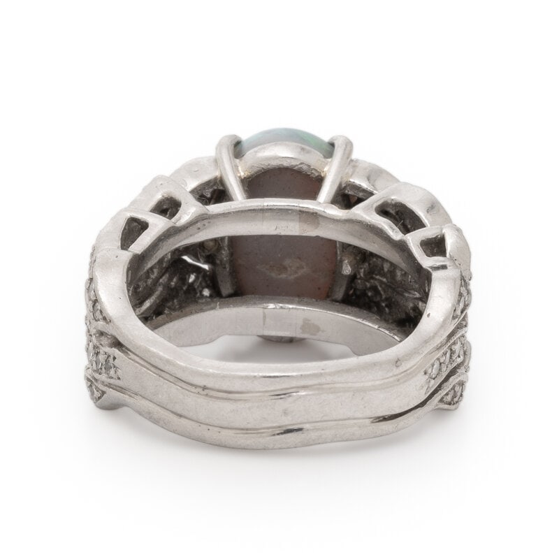 KAUFMANN DE SUISSE, OPAL AND DIAMOND RING - 3