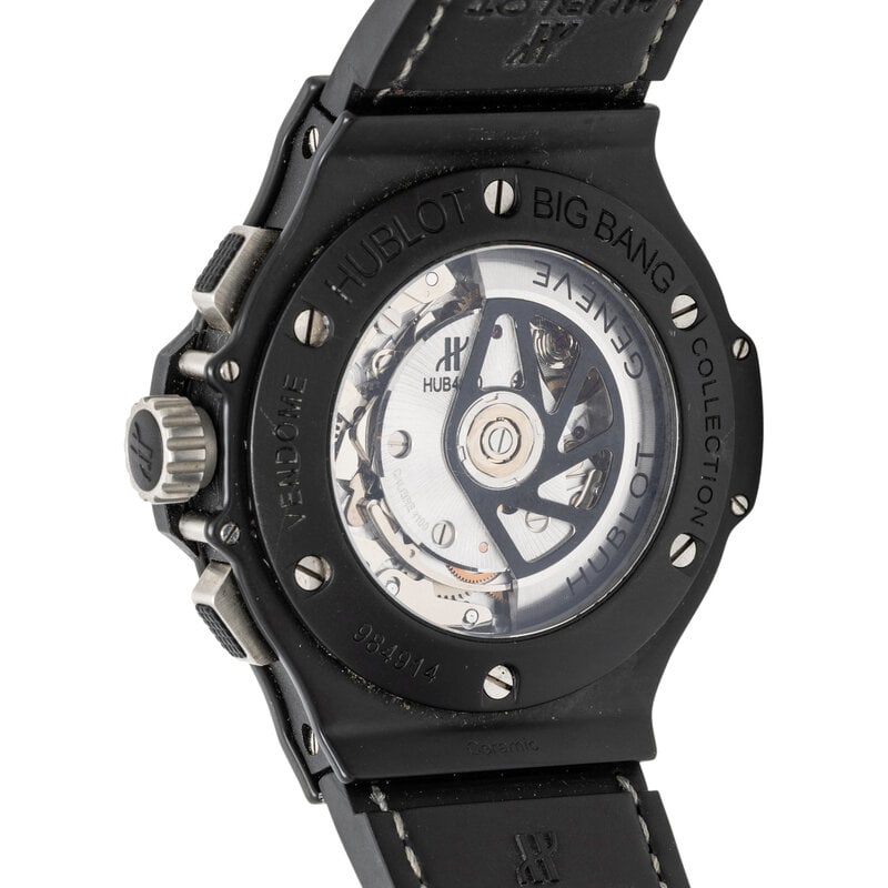 HUBLOT, 'BIG BANG VENDOME' CHRONOGRAPH WATCH WITH DATE AND DENIM STRAP - 3