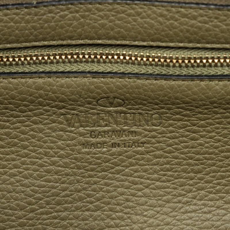 VALENTINO, ROCKSTUD BUTTERFLY CANVAS MESSENGER BAG - 6