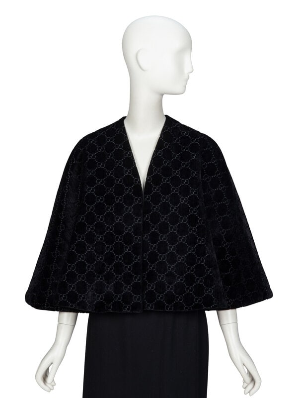 GUCCI, MONOGRAM VELVET CAPELET (1 of 4)