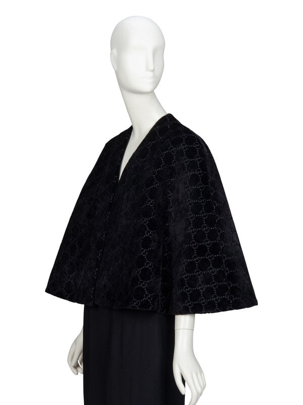 GUCCI, MONOGRAM VELVET CAPELET - 2