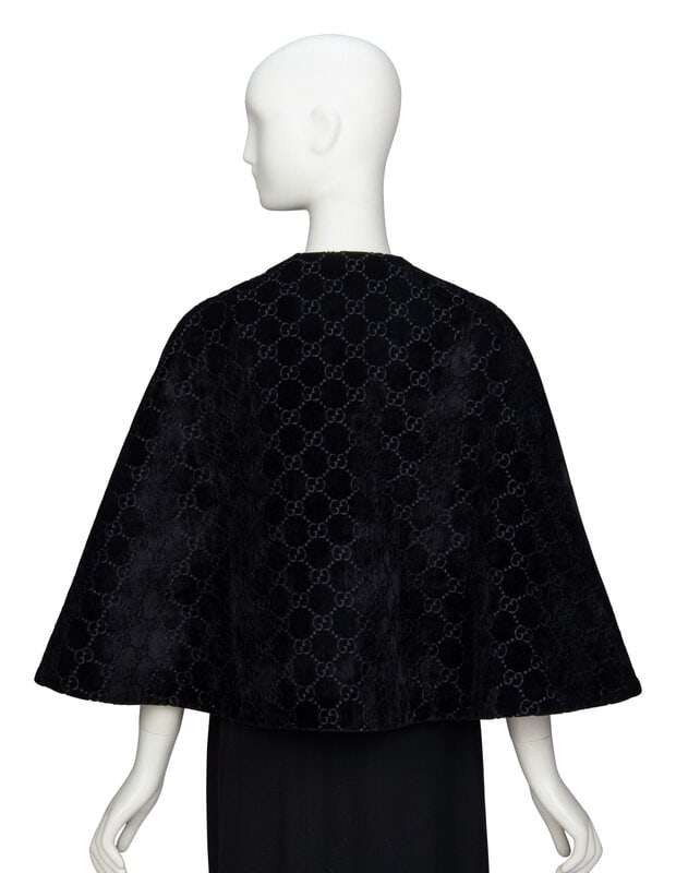 GUCCI, MONOGRAM VELVET CAPELET - 3