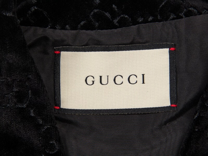 GUCCI, MONOGRAM VELVET CAPELET - 4