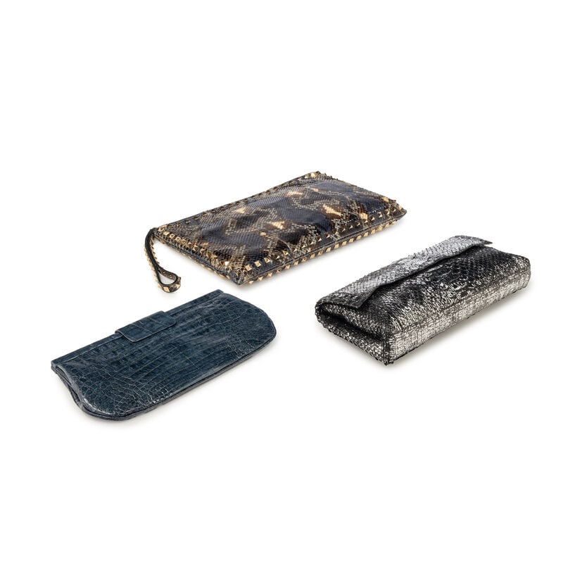 NANCY GONZALEZ & VALENTINO, THREE EXOTIC SKIN BAGS - 2