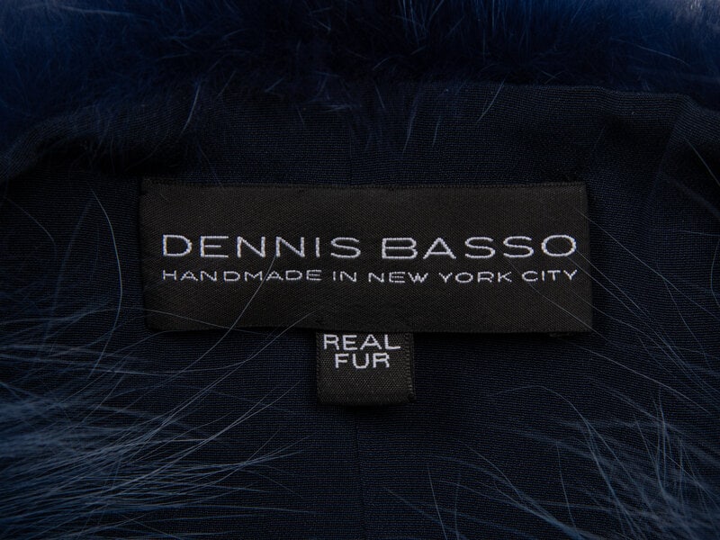 DENNIS BASSO, BLUE FOX FUR BOLERO JACKET - 4