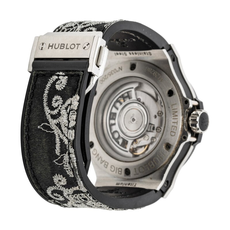 HUBLOT, 'BIG BANG' LIMITED EDITION 'BRODERIE' 'SUGAR SKULL' STAINLESS STEEL WATCH WITH DIAMONDS AND  - 2
