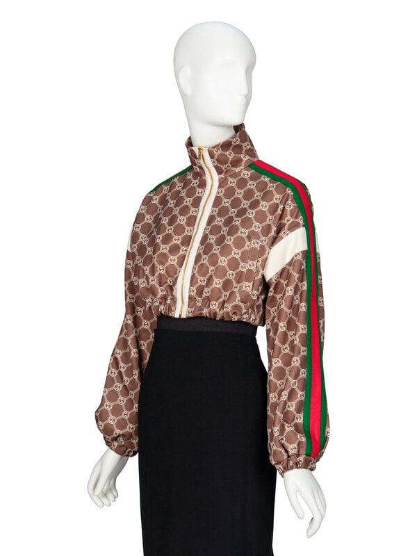 GUCCI, CROPPED MONOGRAM-PRINT JACKET - 2
