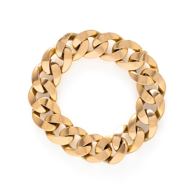 YELLOW GOLD CURB LINK BRACELET - 3