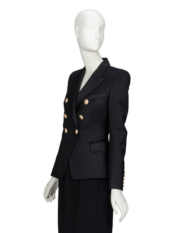 BALMAIN, FITTED BLACK BLAZER - 2