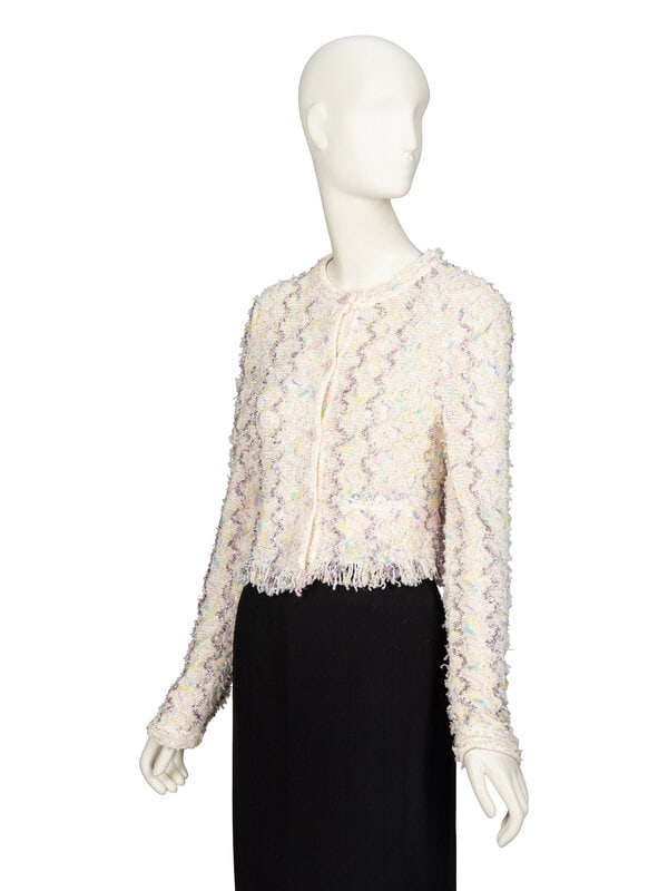 CHANEL, 'FANTASY TWEED' KNIT CARDIGAN - 2