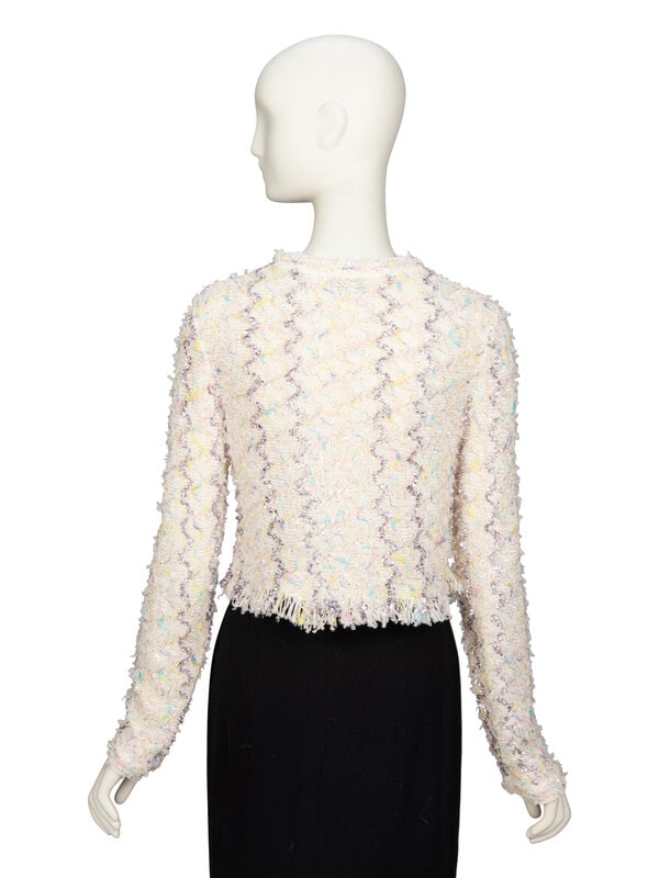 CHANEL, 'FANTASY TWEED' KNIT CARDIGAN - 3