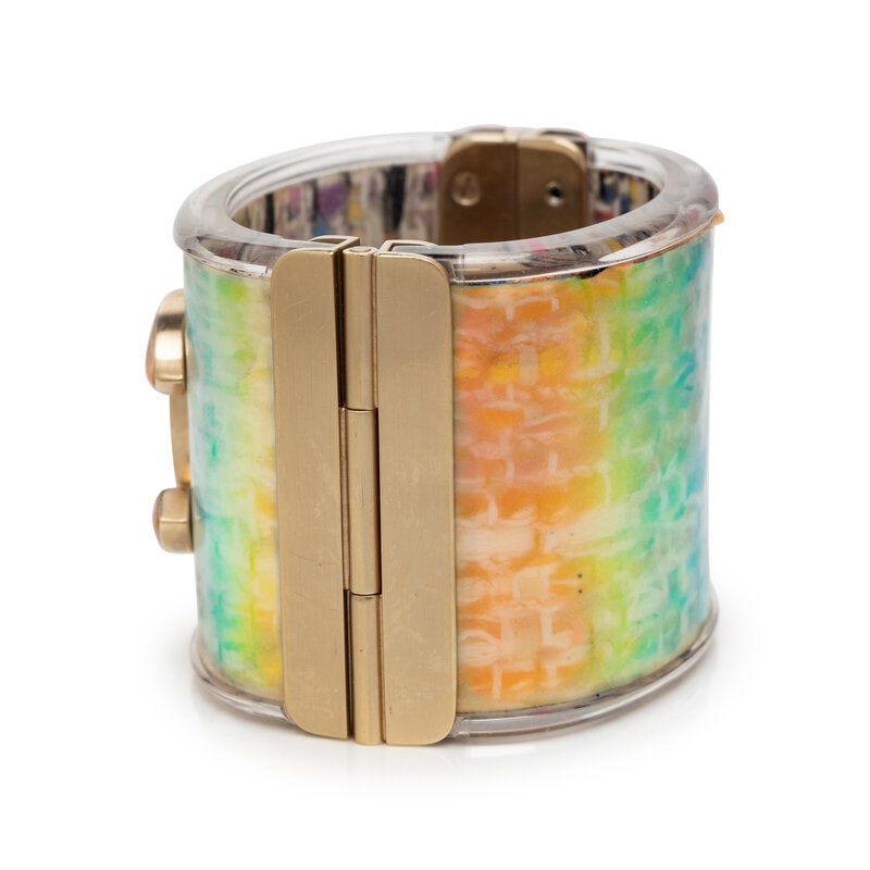 CHANEL, IRIDESCENT LOGO CUFF - 4