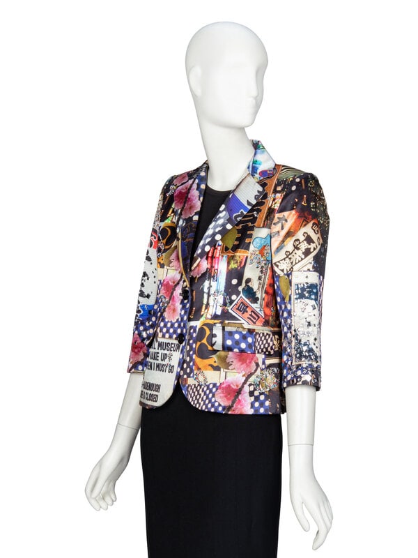 LIBERTINE, EMBELLISHED ALL-OVER PRINT TAILORED JACKET - 3