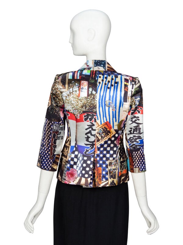 LIBERTINE, EMBELLISHED ALL-OVER PRINT TAILORED JACKET - 4