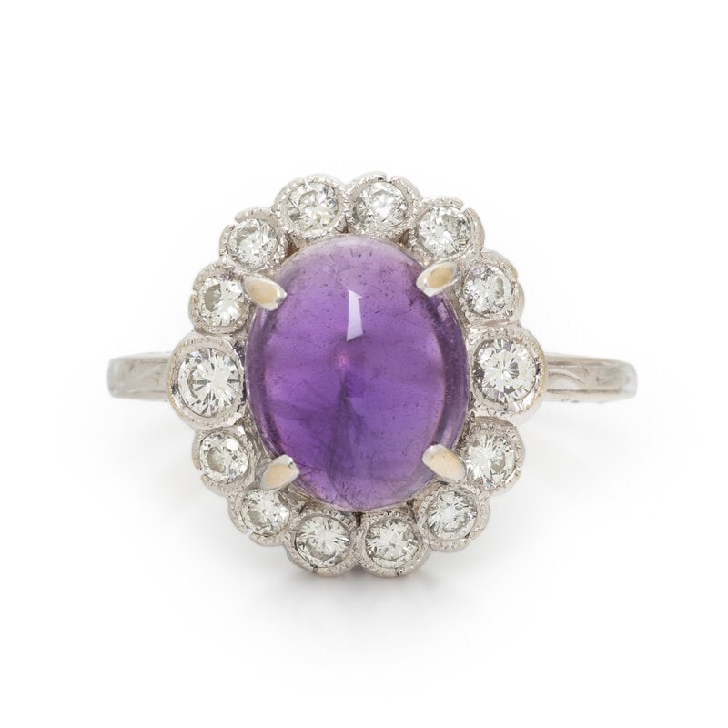AMETHYST AND DIAMOND RING (1 of 3)