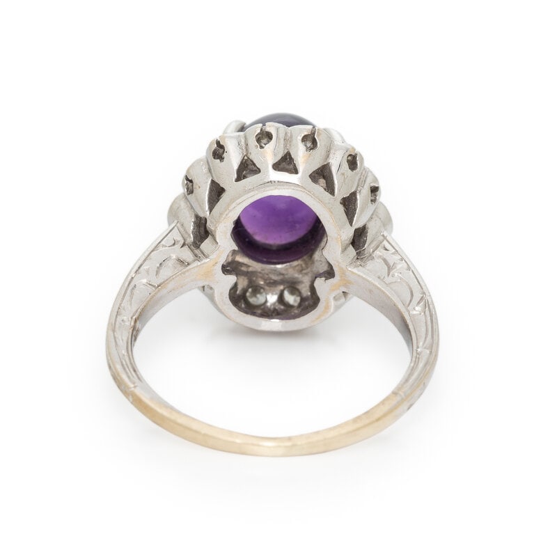AMETHYST AND DIAMOND RING - 3