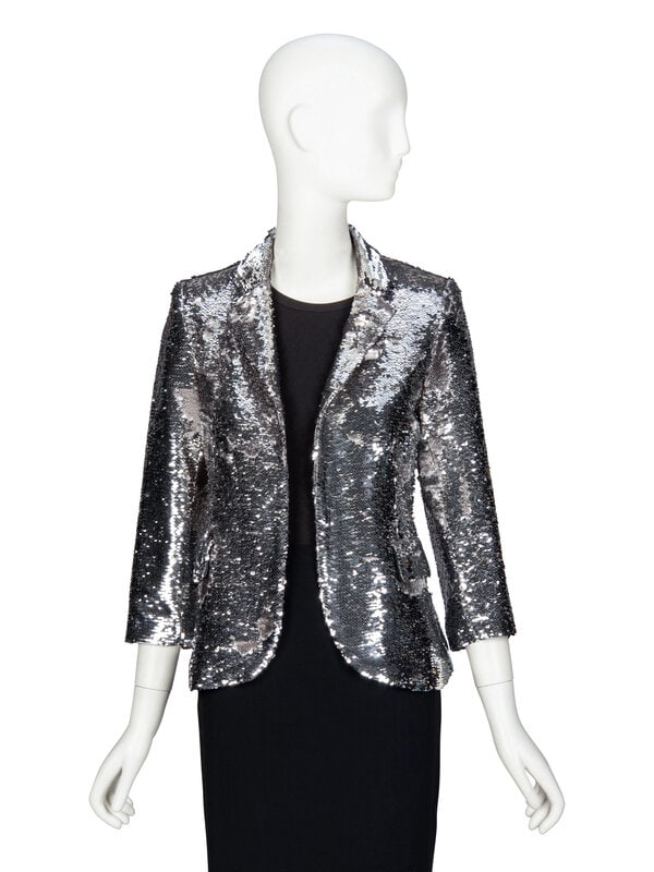 LIBERTINE, SILVER SEQUINED TAILORED JACKET (1 of 5)