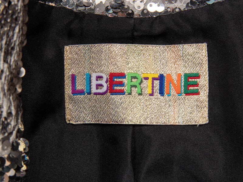 LIBERTINE, SILVER SEQUINED TAILORED JACKET - 4