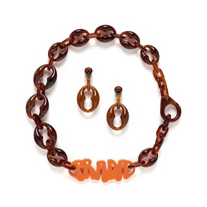 PRADA, NECKLACE & EAR CLIPS SET, 2019 (1 of 4)