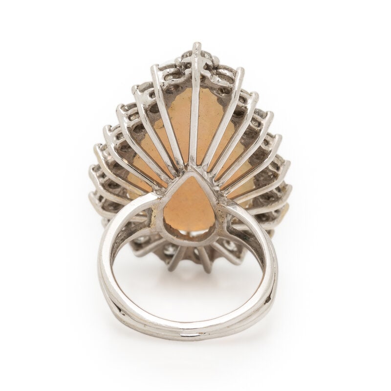 OPAL AND DIAMOND RING - 3